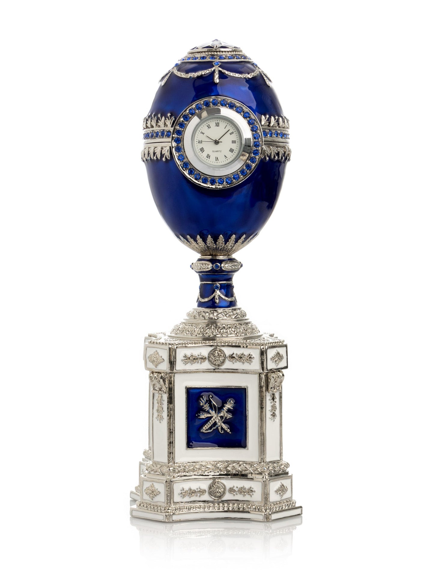 Area Blue Faberge Egg with a Pearl and a Clock