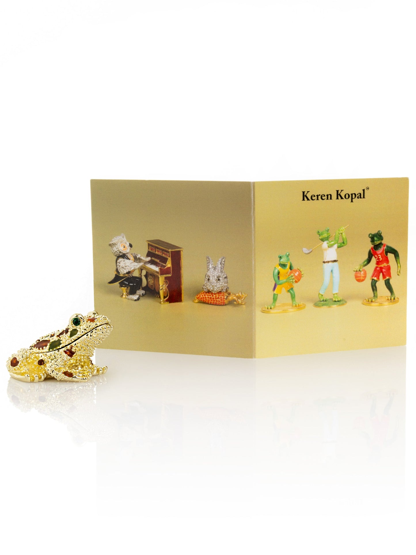 Area Golden Frog with Rare Gemstones