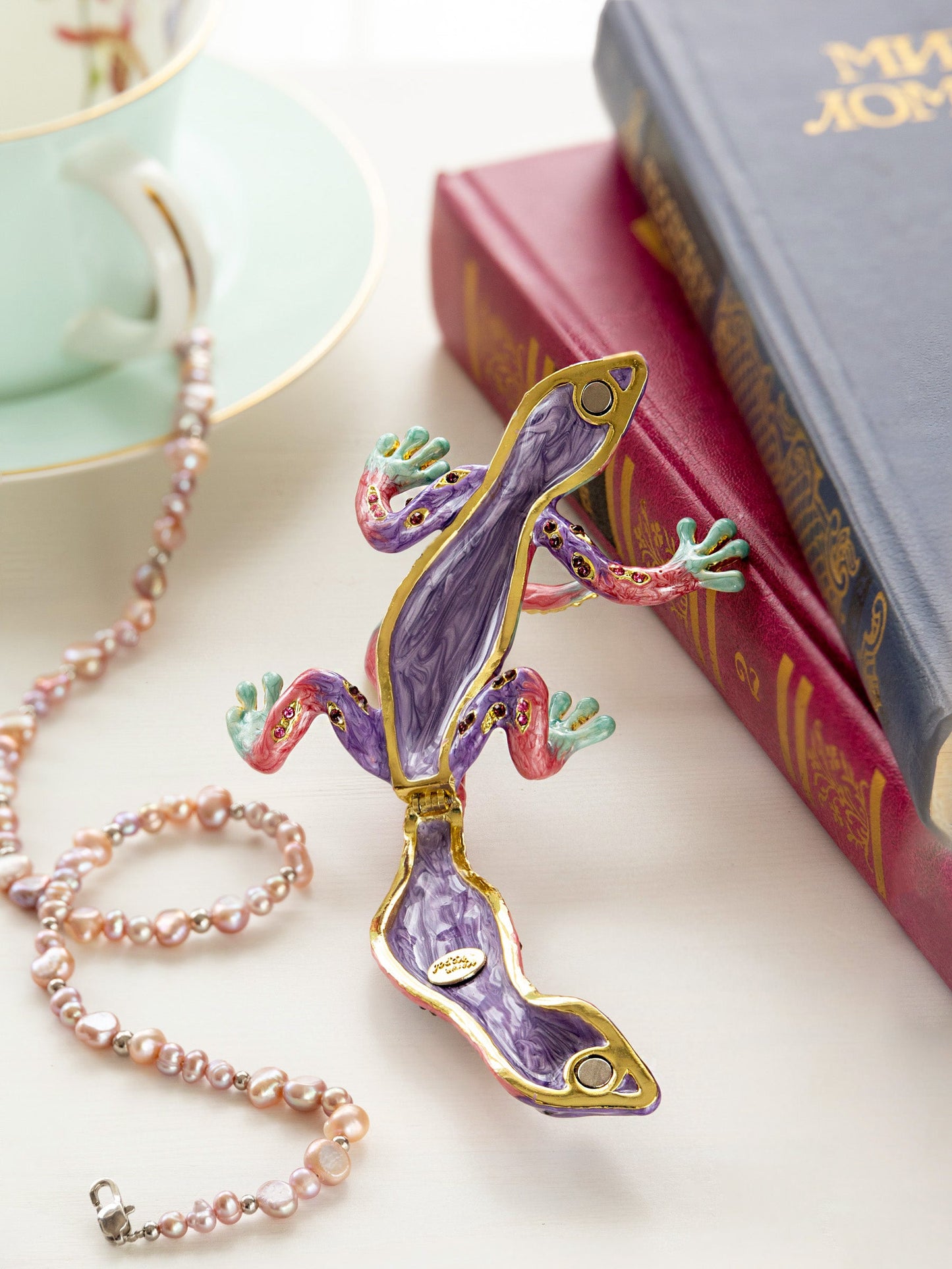 Area Purple Lizard Jewelry Trinket Box
