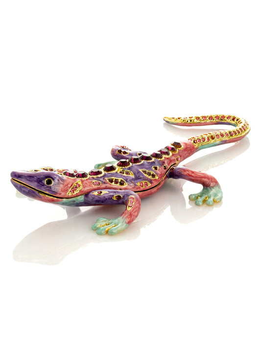 Area Purple Lizard Jewelry Trinket Box