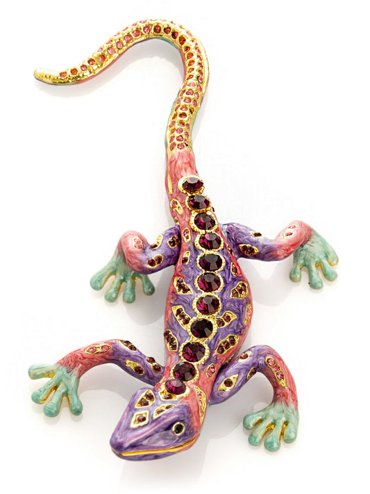 Area Purple Lizard Jewelry Trinket Box
