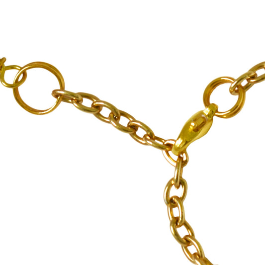 Area Gold freshwater pearl adjustable bracelet or anklet on gold plated chain
